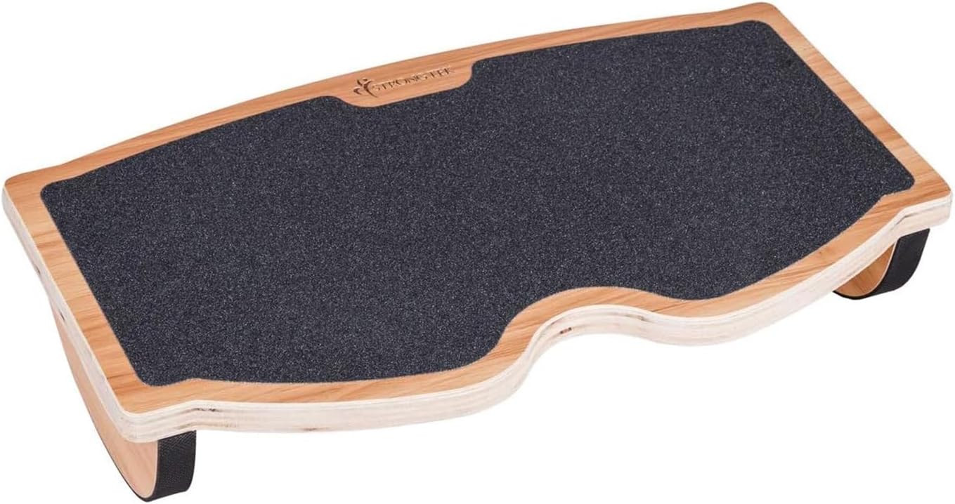 StrongTek Ergonomic Wood Foot Rest for Comfort and Balance