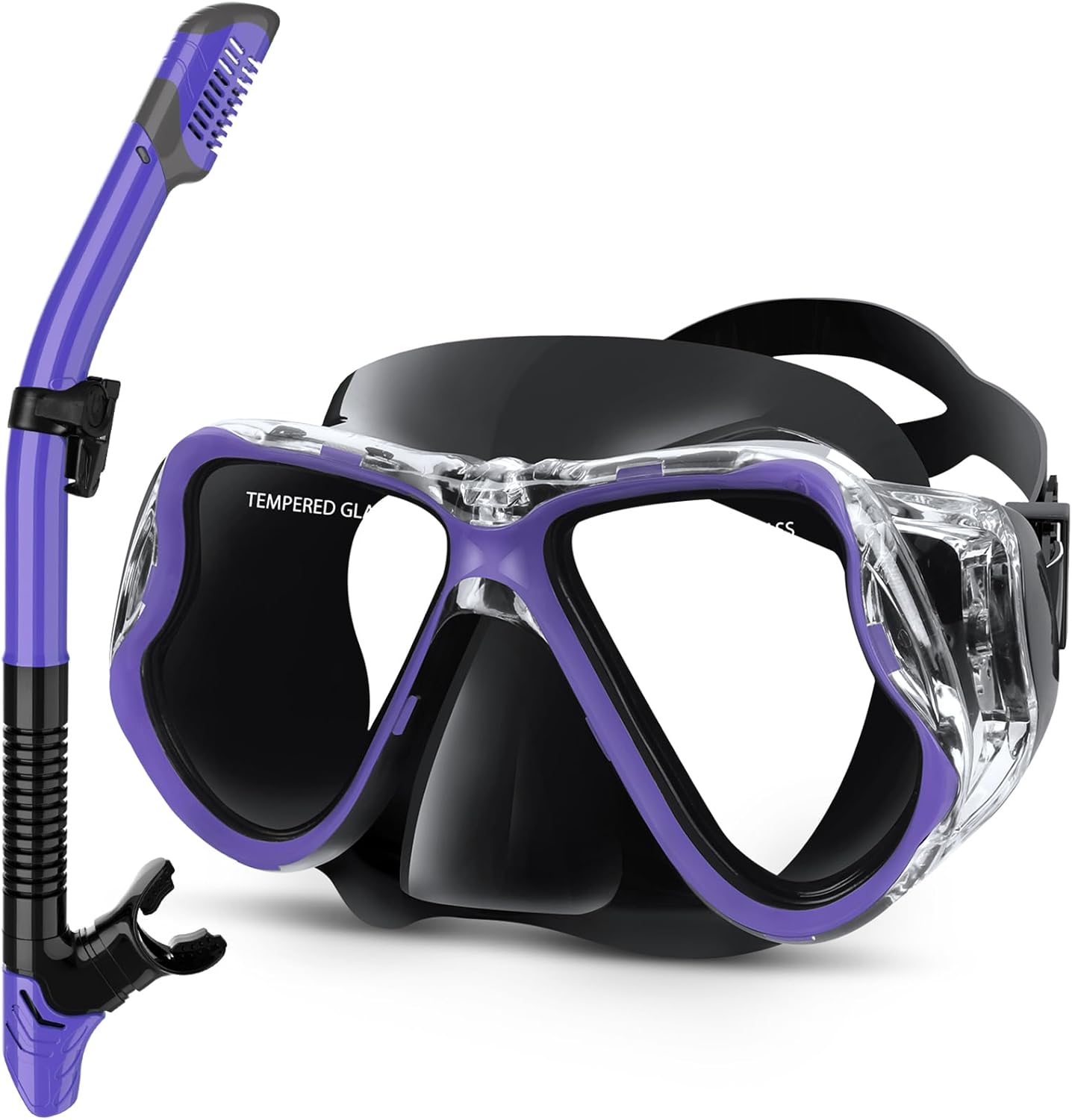 Greatever Dry Snorkel Set with Panoramic Wide View Design