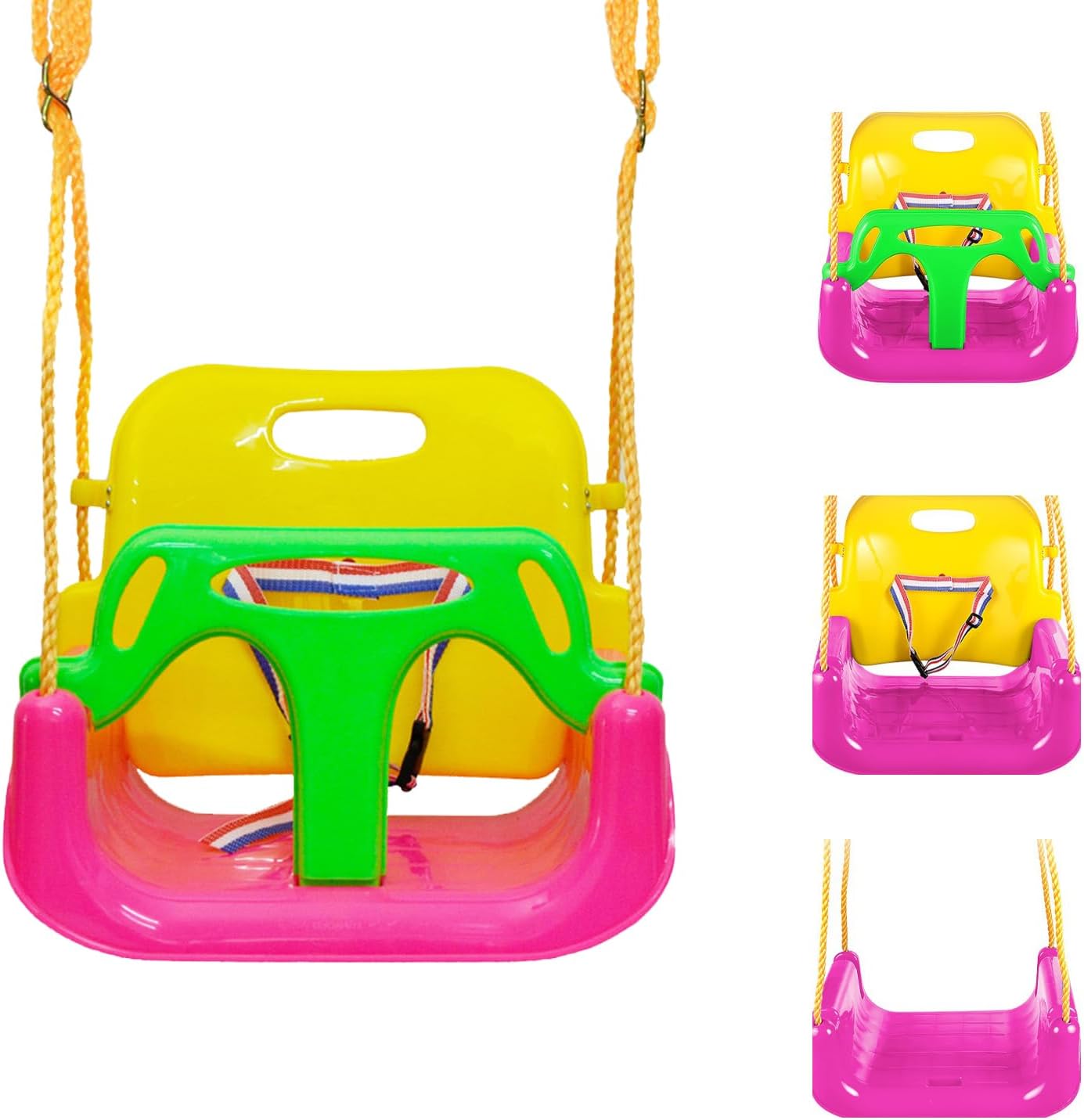 IFOYO 3-in-1 Secure Toddler Swing - Pink