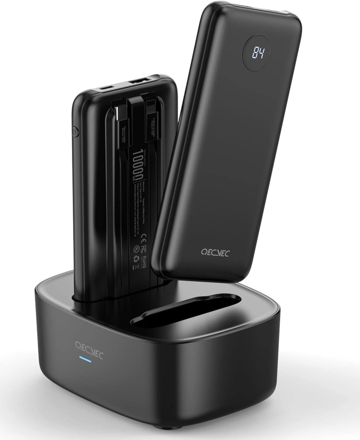 Fast-Charging 2-Pack Power Banks for iPhone & Galaxy ~ Qecvec