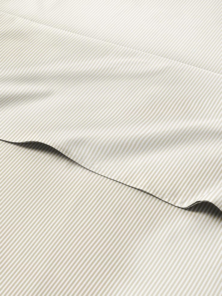 Biege Striped Sheets Set - Cozy Full Size Bed Sheet Collection