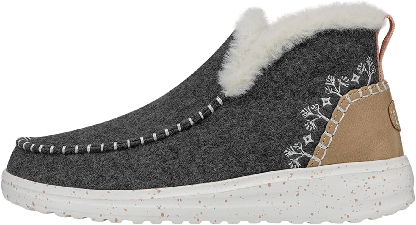Hey Dude Women's Denny Solid Wool Faux: Comfort Meets Style