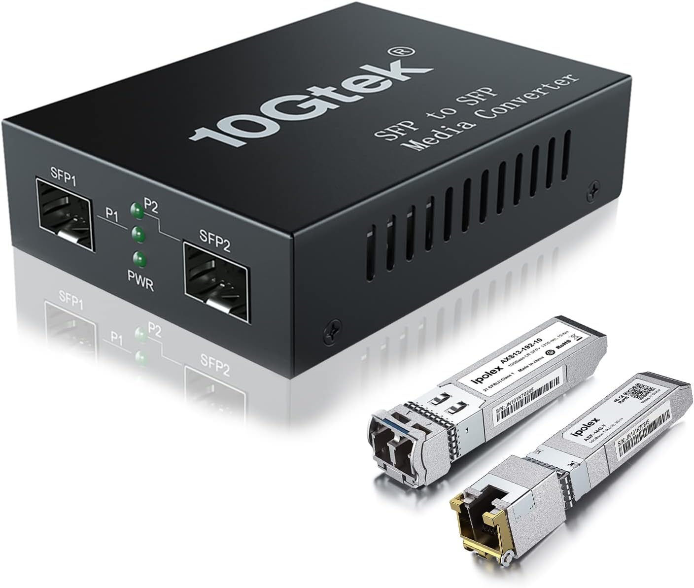 10G SFP+ to SFP+ Fiber Media Converter for Reliable Networking
