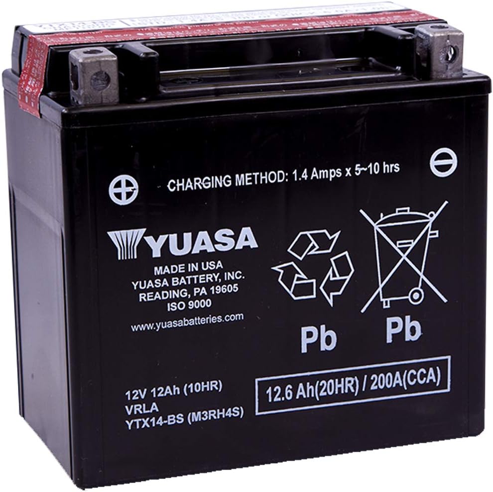 Yuasa YTX14-BS Maintenance Free Battery for High Performance