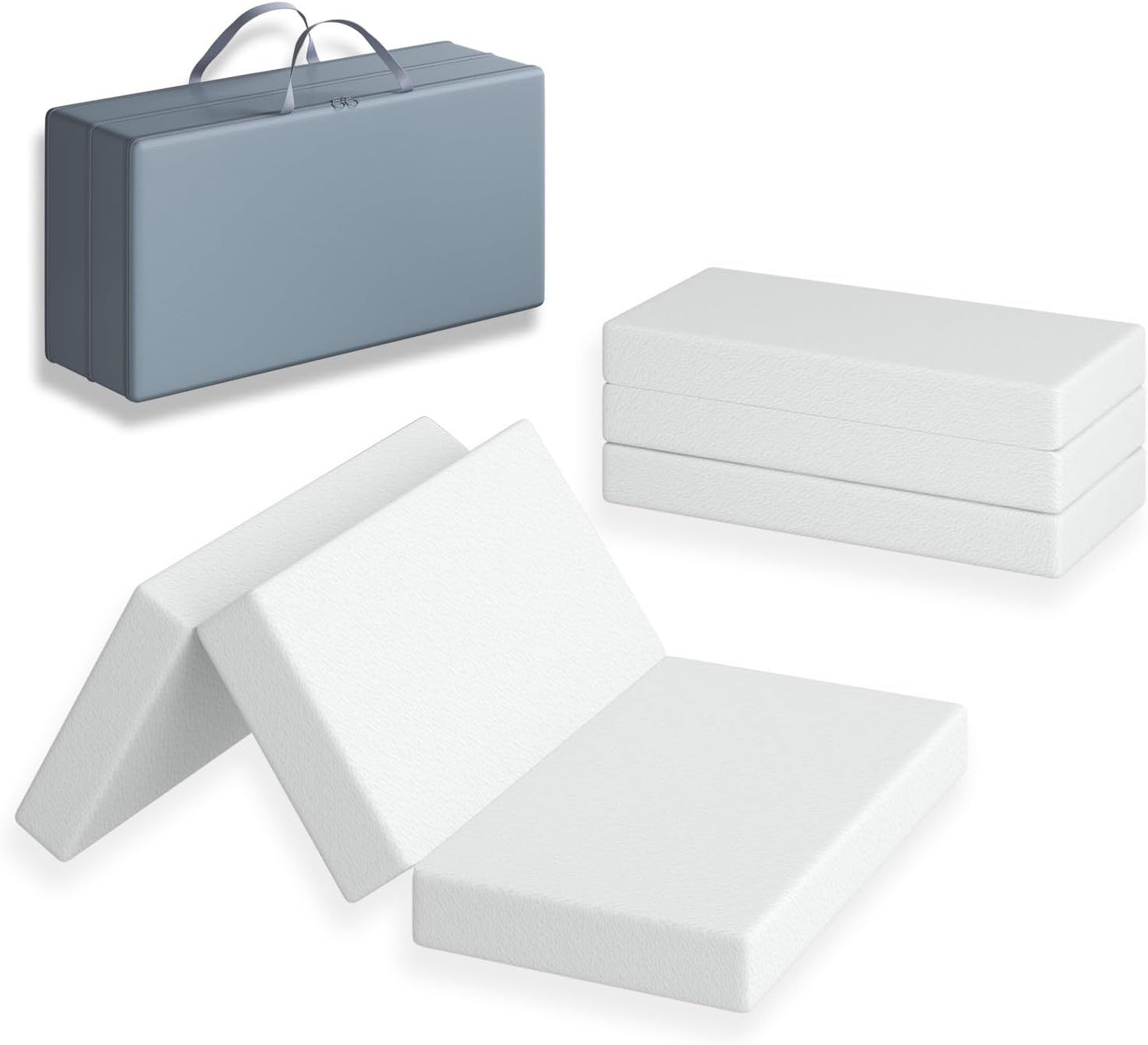 3 inch Trifold Toddler Mattress with Storage Bag for Travel
