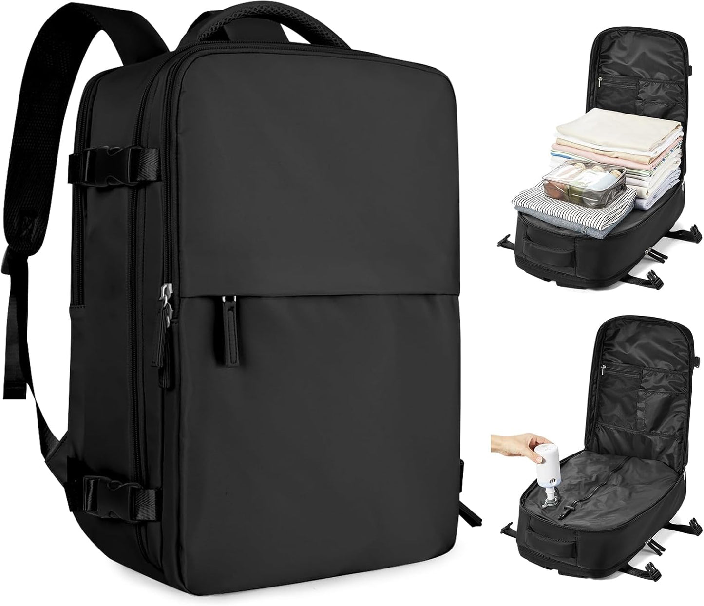 Coofay Vacuum Backpack Travel with Pump for Easy Compression