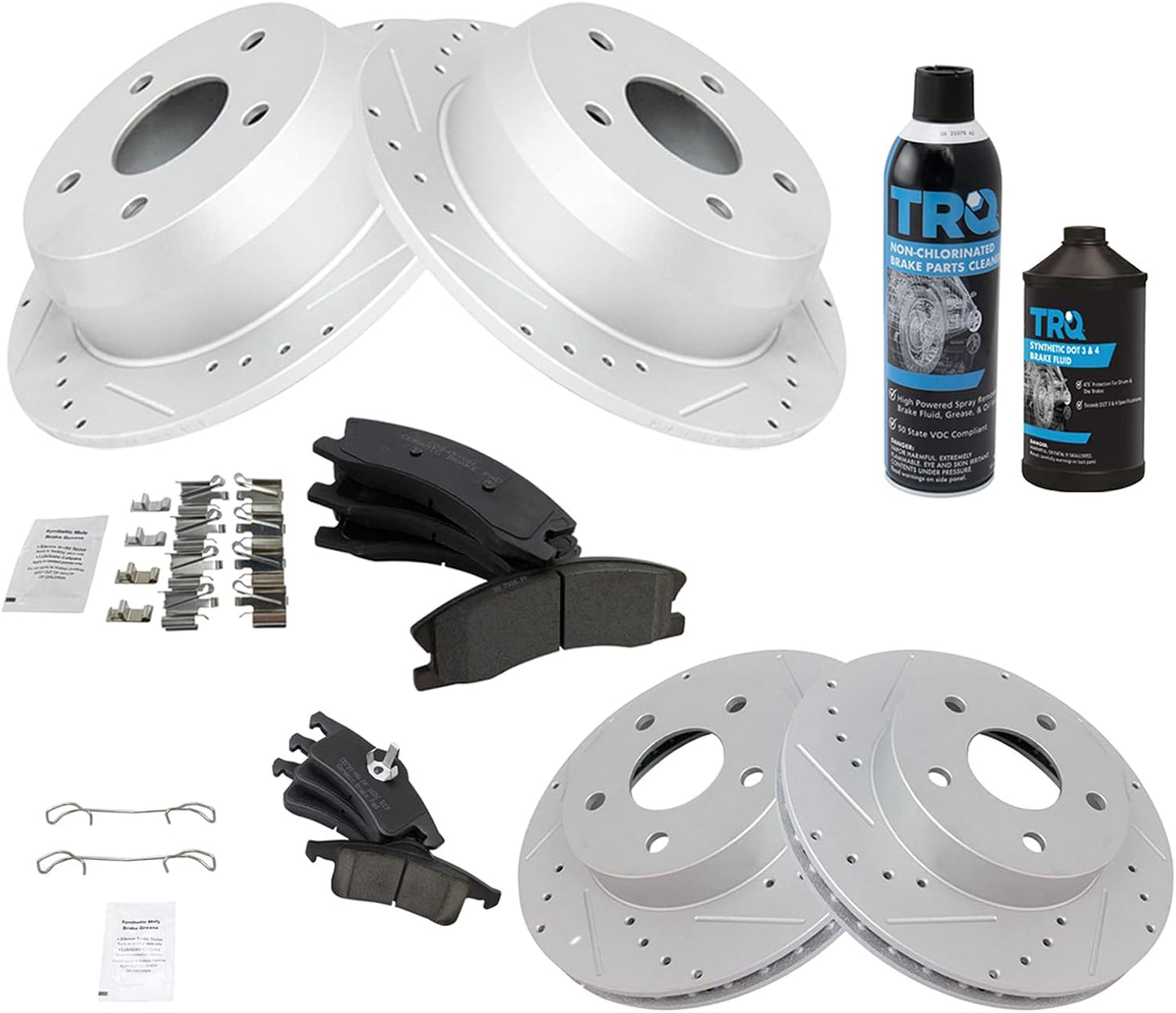 TRQ Performance Brake Pad & Rotor Kit for Jeep Grand Cherokee
