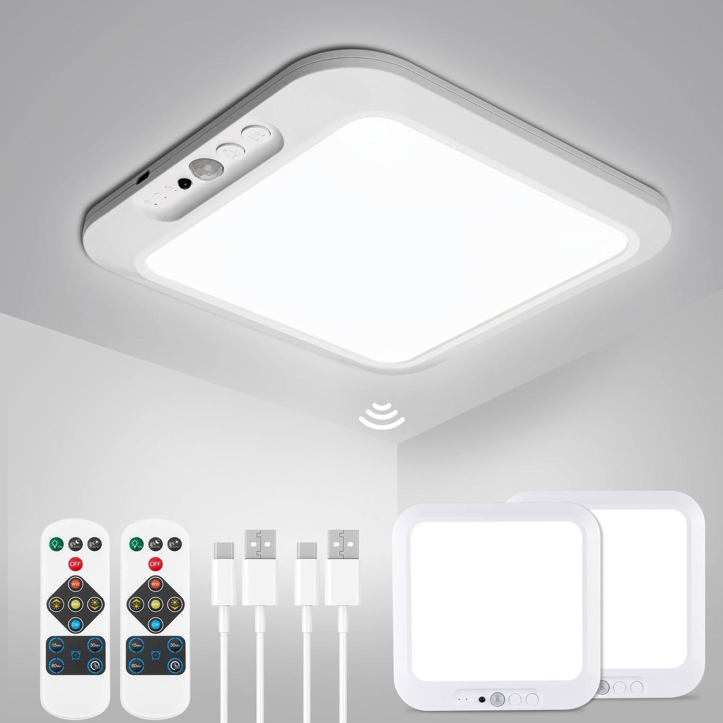 Rechargeable Motion Sensor Ceiling Light for Indoor Use