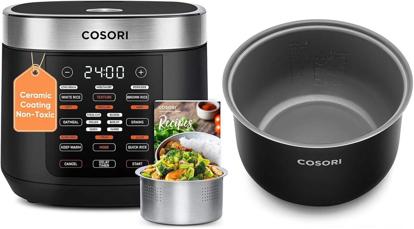 COSORI Rice Cooker Maker with 18 Functions for Perfect Rice