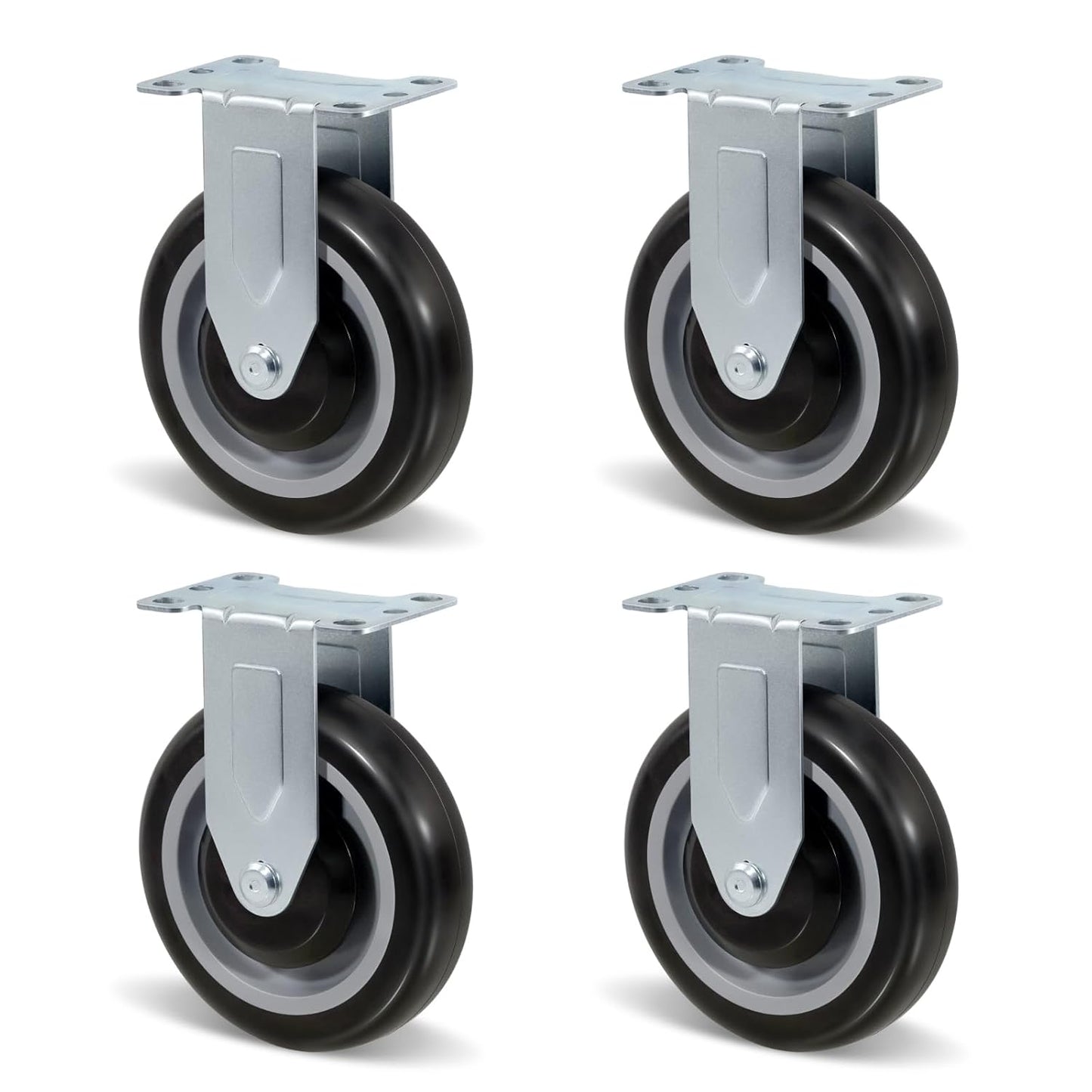 5 Inch Heavy Duty Caster Wheels Set of 4 for 1400lbs Capacity
