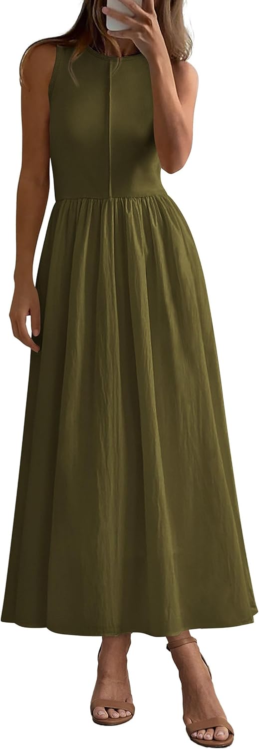 PRETTYGARDEN Maxi Dresses for Women 2025 Summer Casual Style