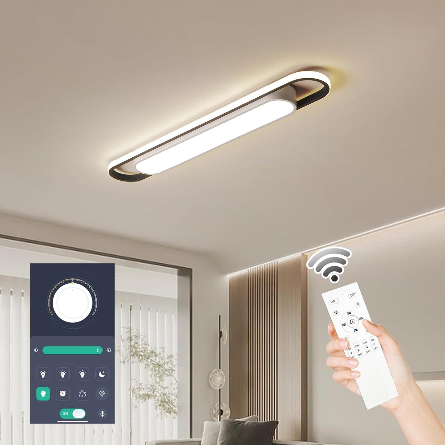 Dimmable LED Ceiling Light for Modern Home & Office Use