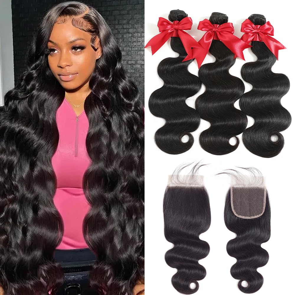 12A Body Wave Bundles Human Hair with Closure for Stunning Styles