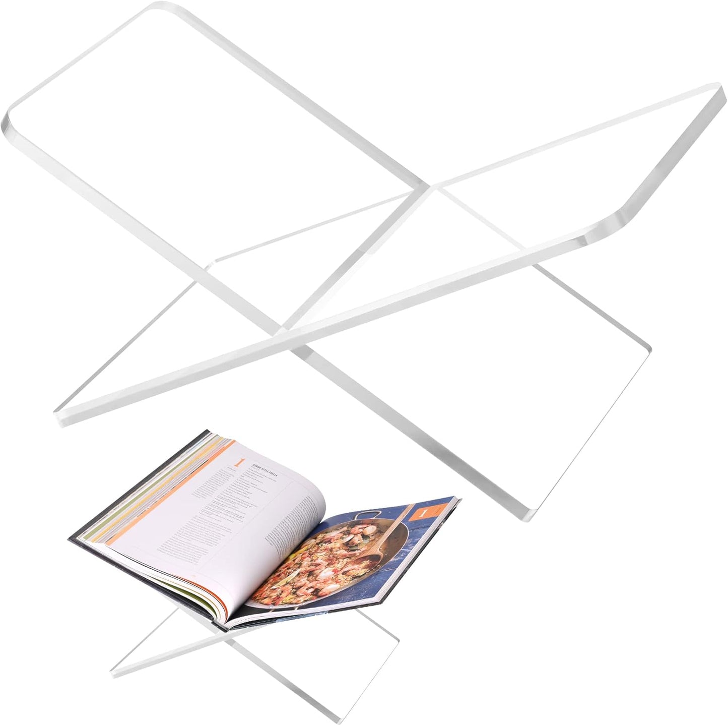 Acrylic Book Holder for Cookbook and Art Book Display Stand