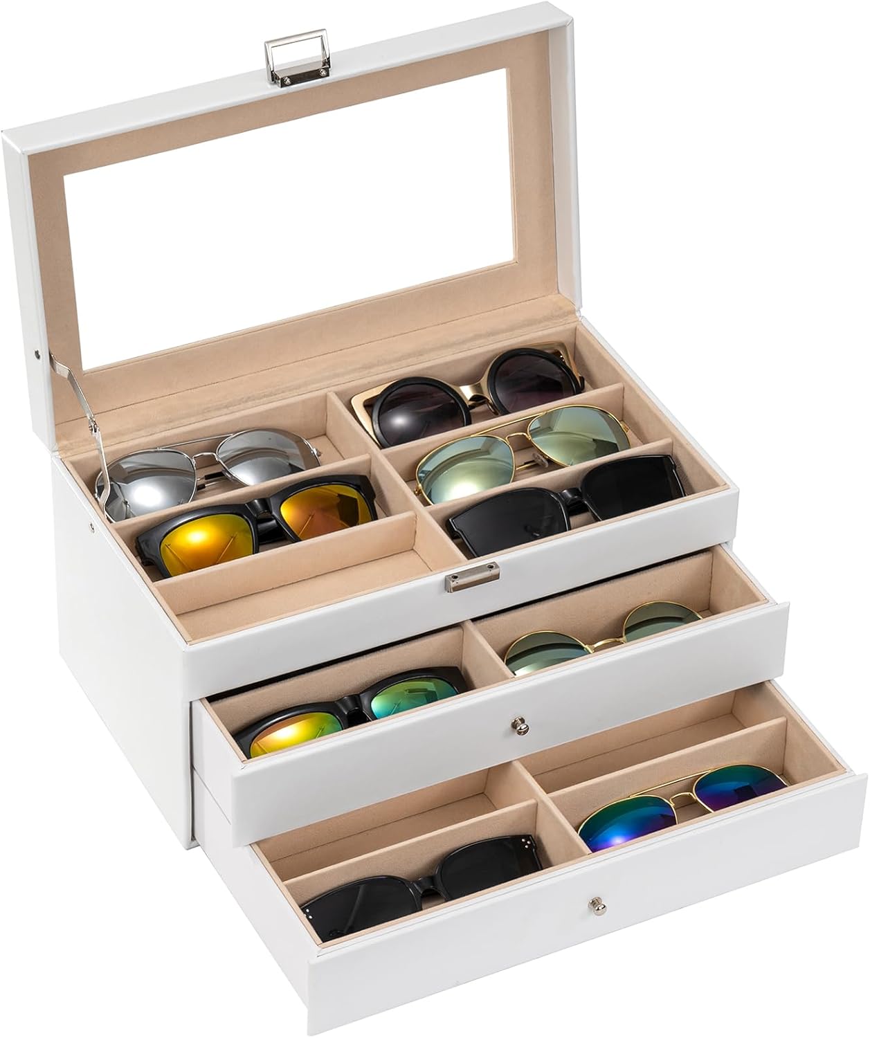 ProCase 3-Layer Sunglasses Storage Organizer for Eyewear Display