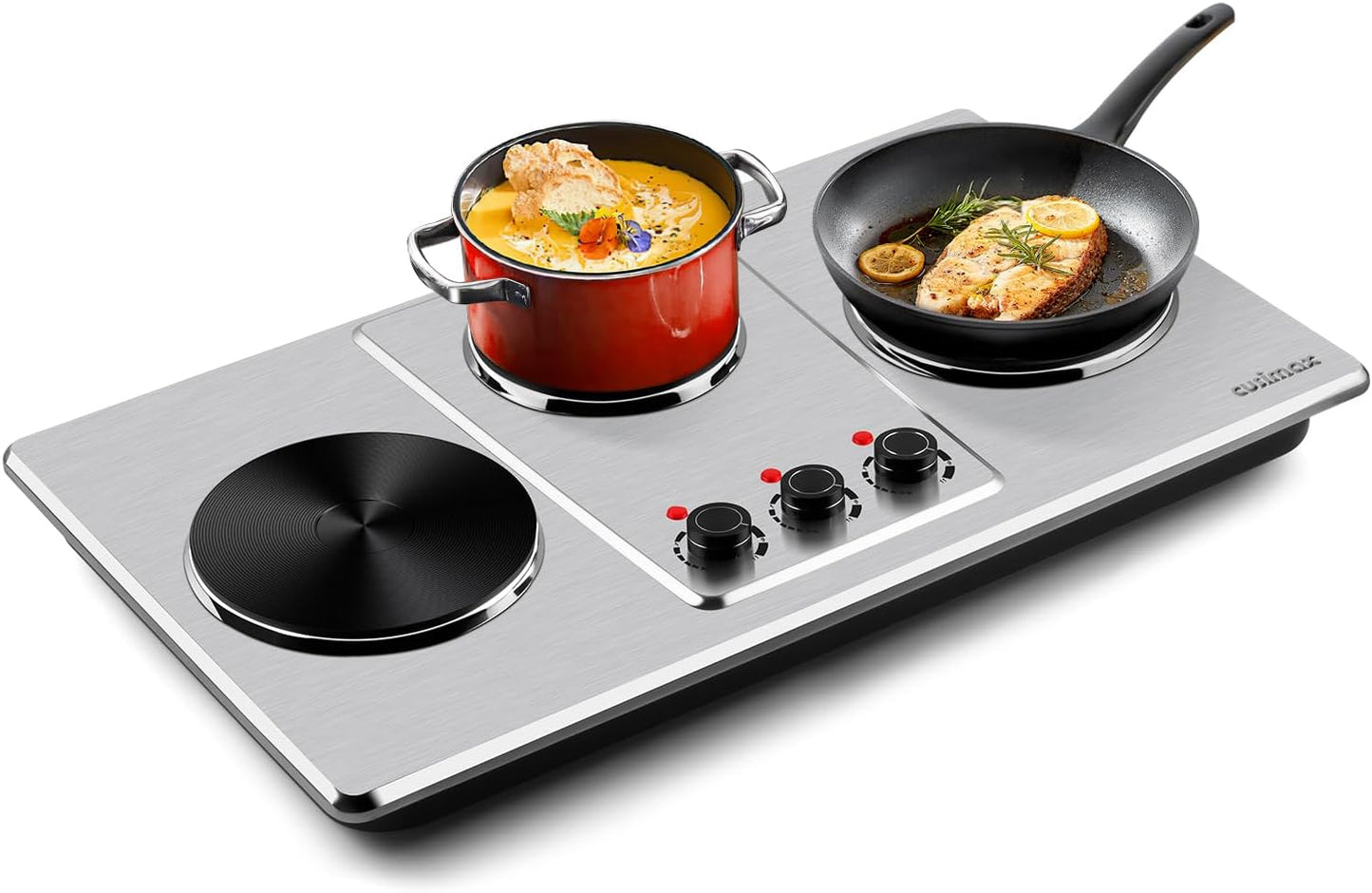 CUSIMAX Hot Plate Electric Triple Burner for Efficient Cooking