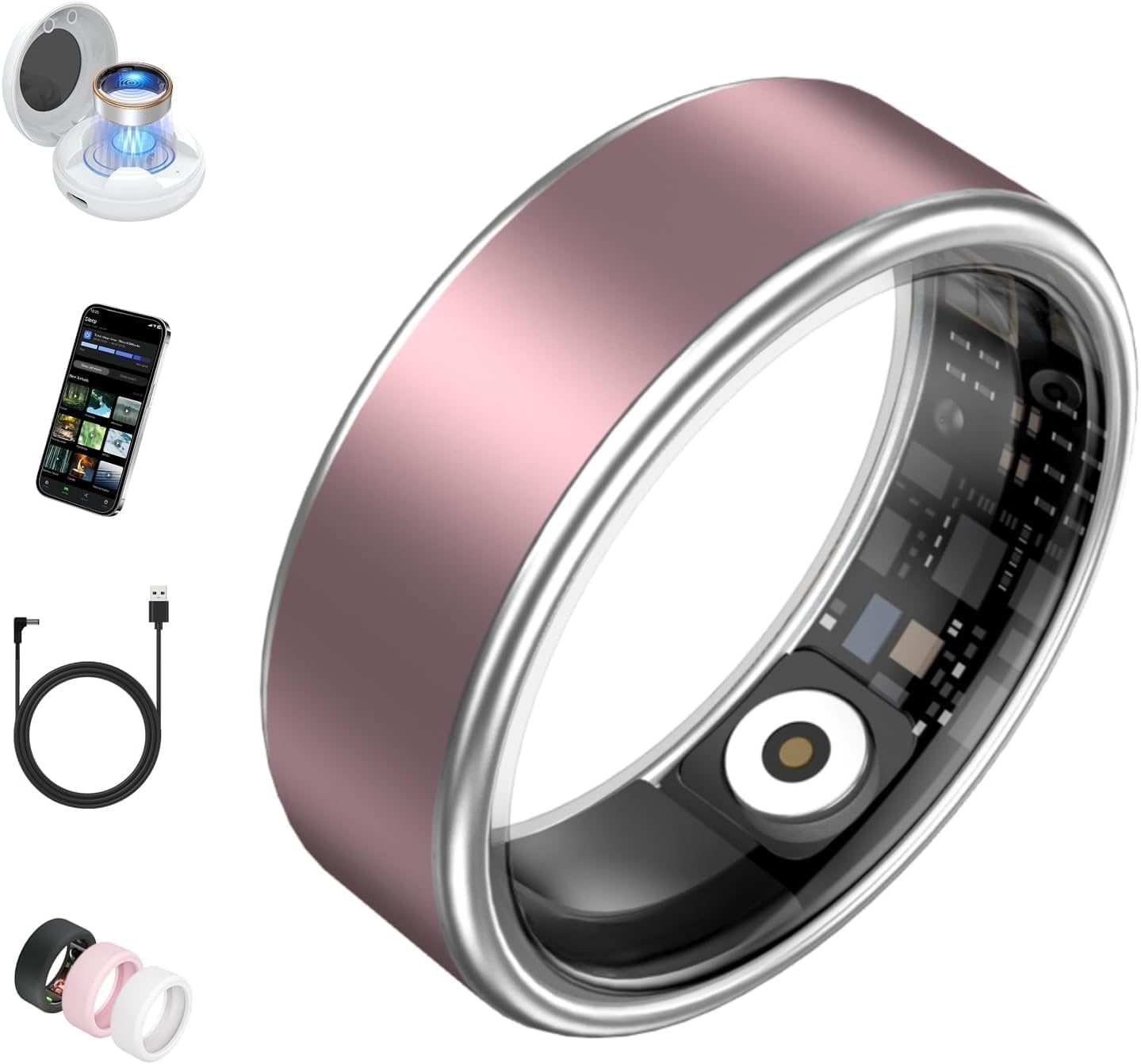 Smart Ring for Health Tracking, Waterproof Fitness Tracker