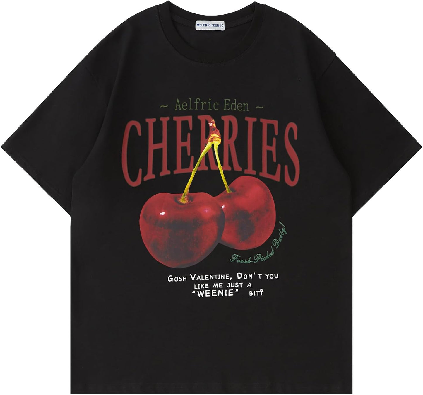 Chic Cherry Oversized Graphic Tees for Unisex Summer Style