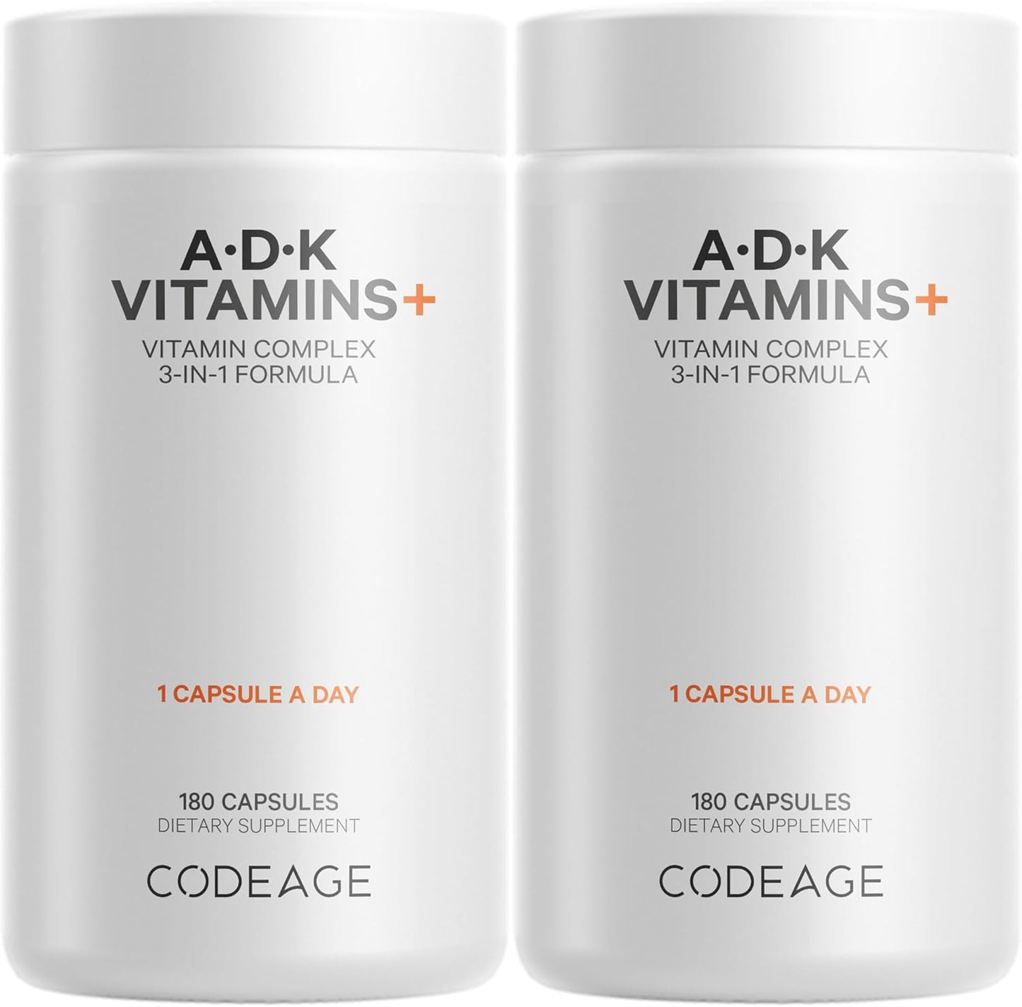 Codeage ADK Vitamins Supplement - Essential A, D3, K1 & K2