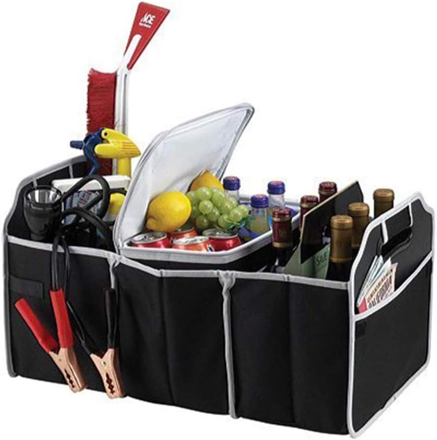 ZYHW Car Trunk Organizer - 3 Large Sections, On-The-Go Storage Solution