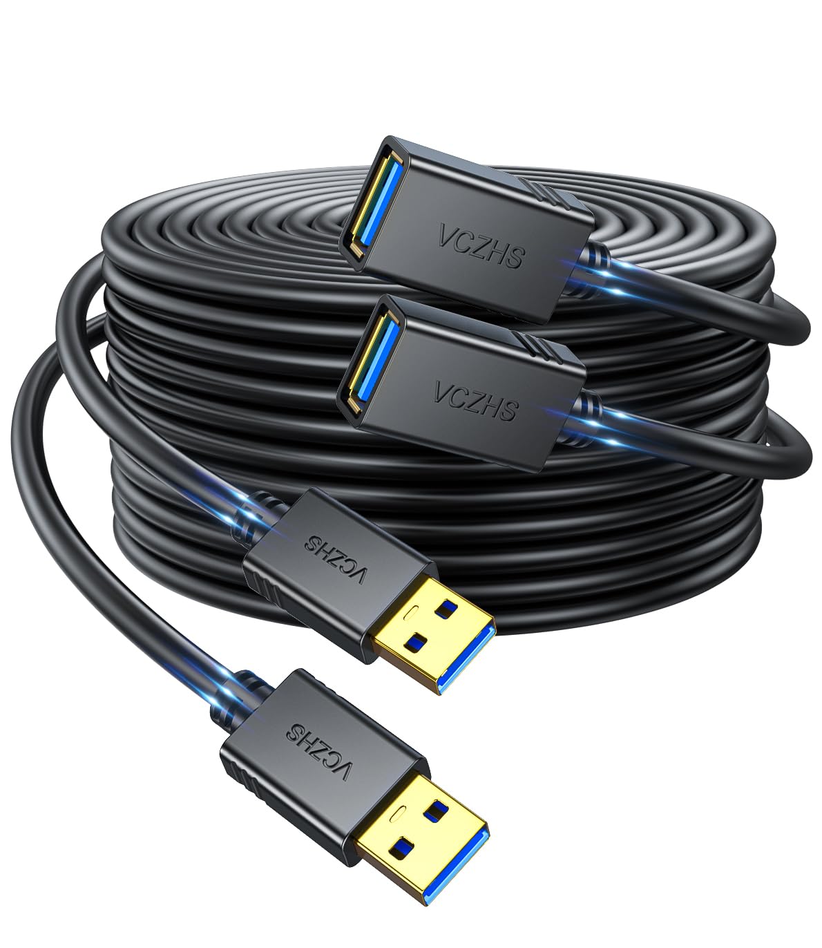 VCZHS USB Extender (2 Pack, 3.3FT) Boosts Device Connectivity