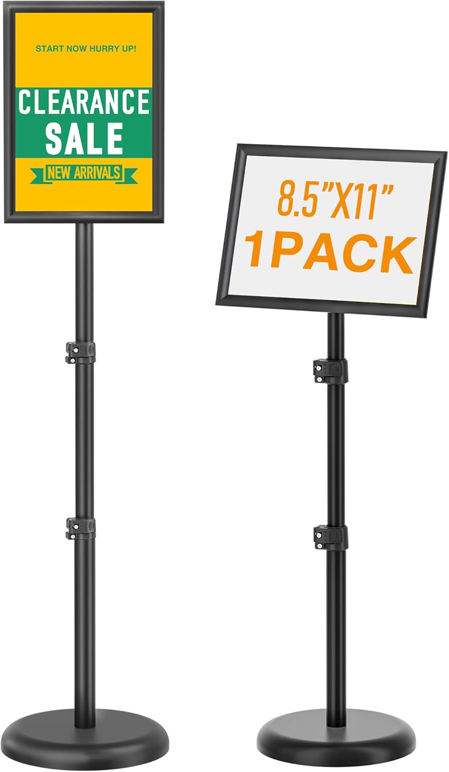 Adjustable Floor Standing Sign Holder for Display Use in Malls