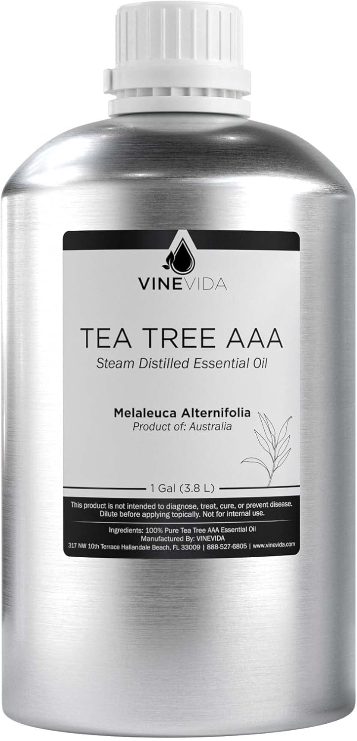 VINEVIDA Tea Tree Essential Oil Gallon for Soap Making & Candles