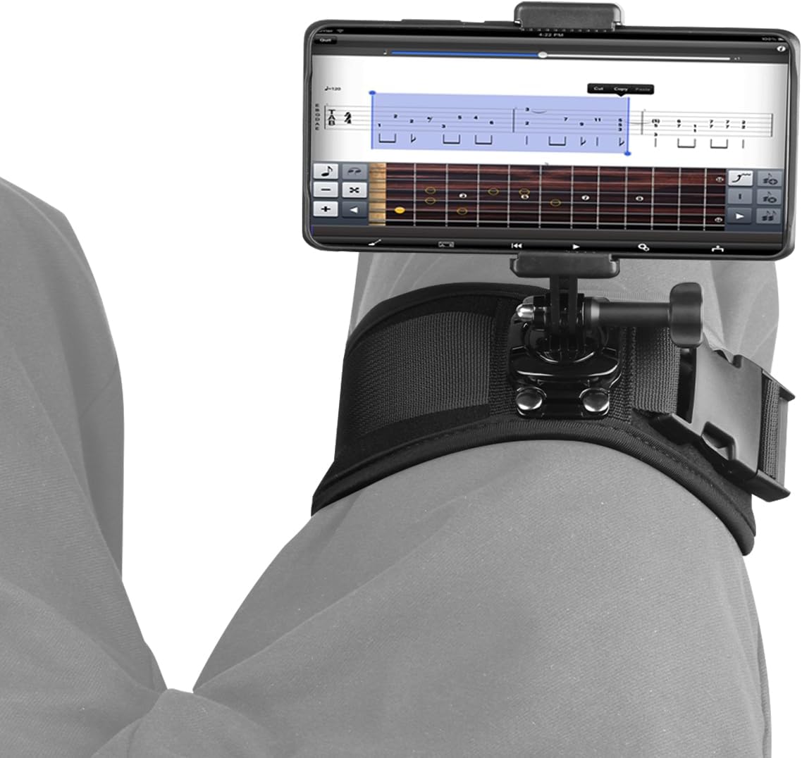 Hands-Free Guitar Phone Mount - Natural Thigh Positioning