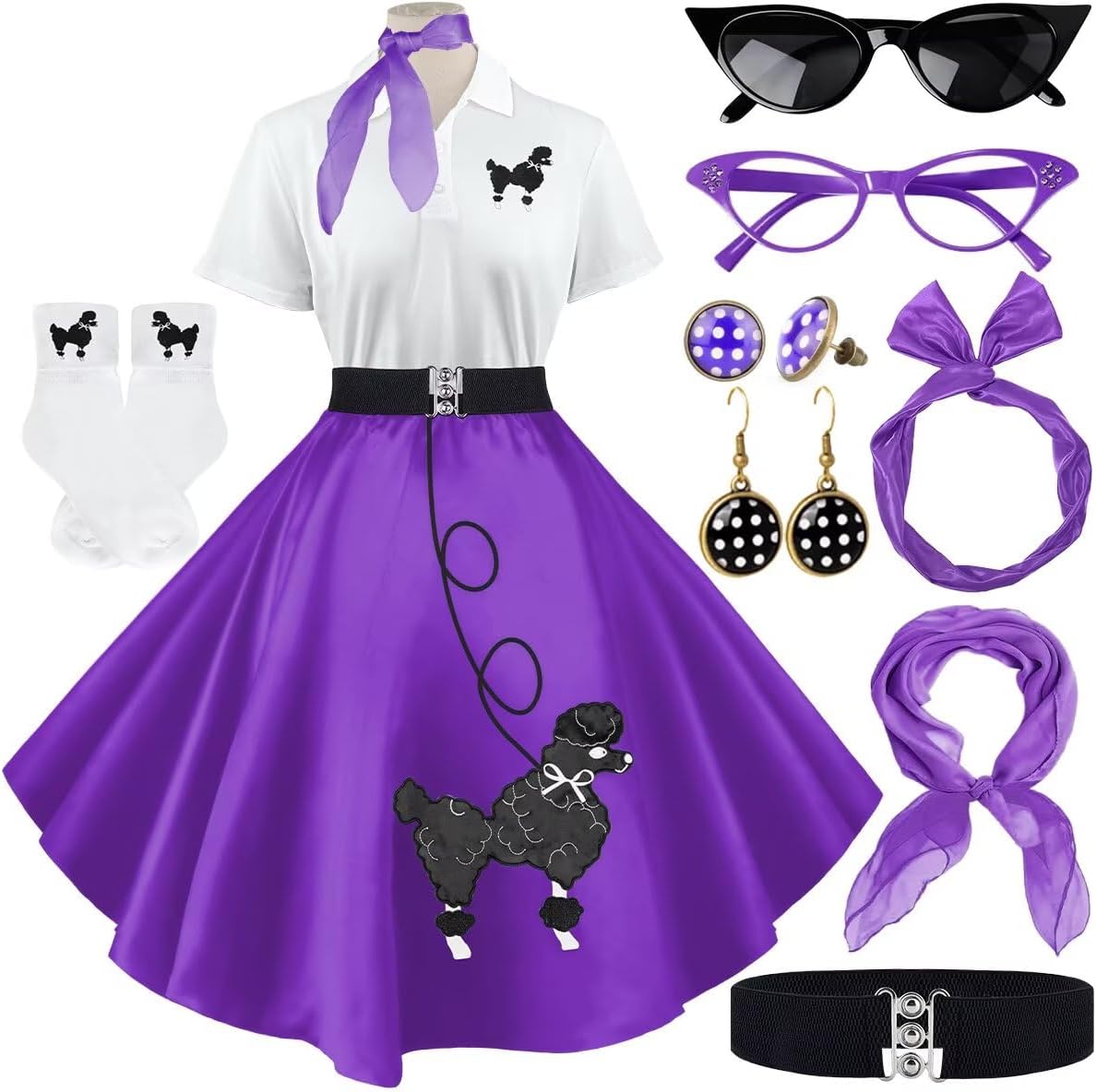 Sock Hop Outfits Women - 1950s Poodle Dresses & Accessories