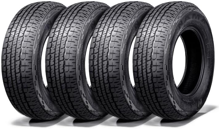 NAMA Set of 4 Radial Trailer Tires ST225/75R15 for Heavy Duty Use