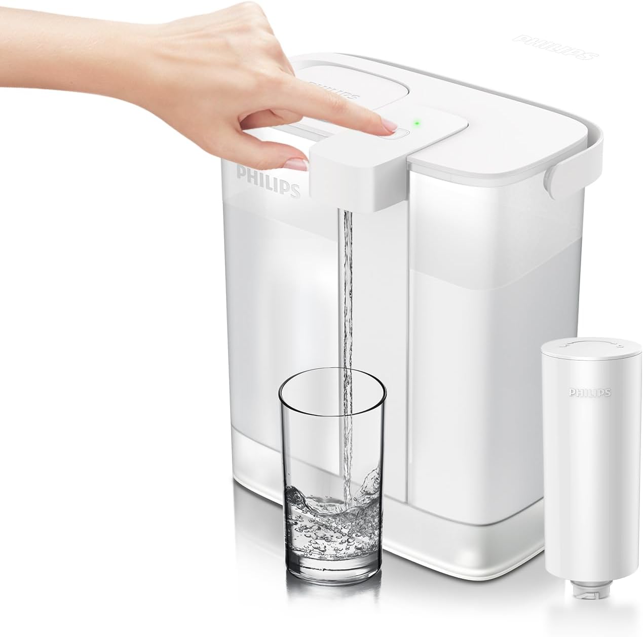 PHILIPS Water Filter Pitcher for Fridge Door, 12-Cup Capacity