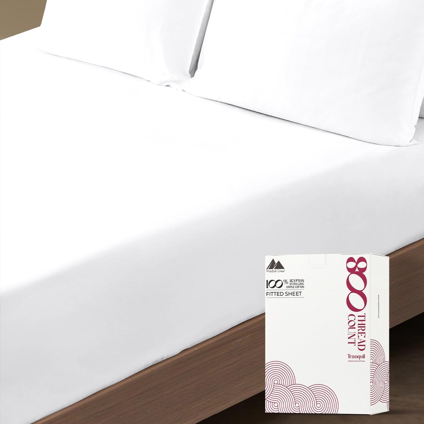 Luxury 100% Egyptian Cotton King Fitted Sheet for Comfort