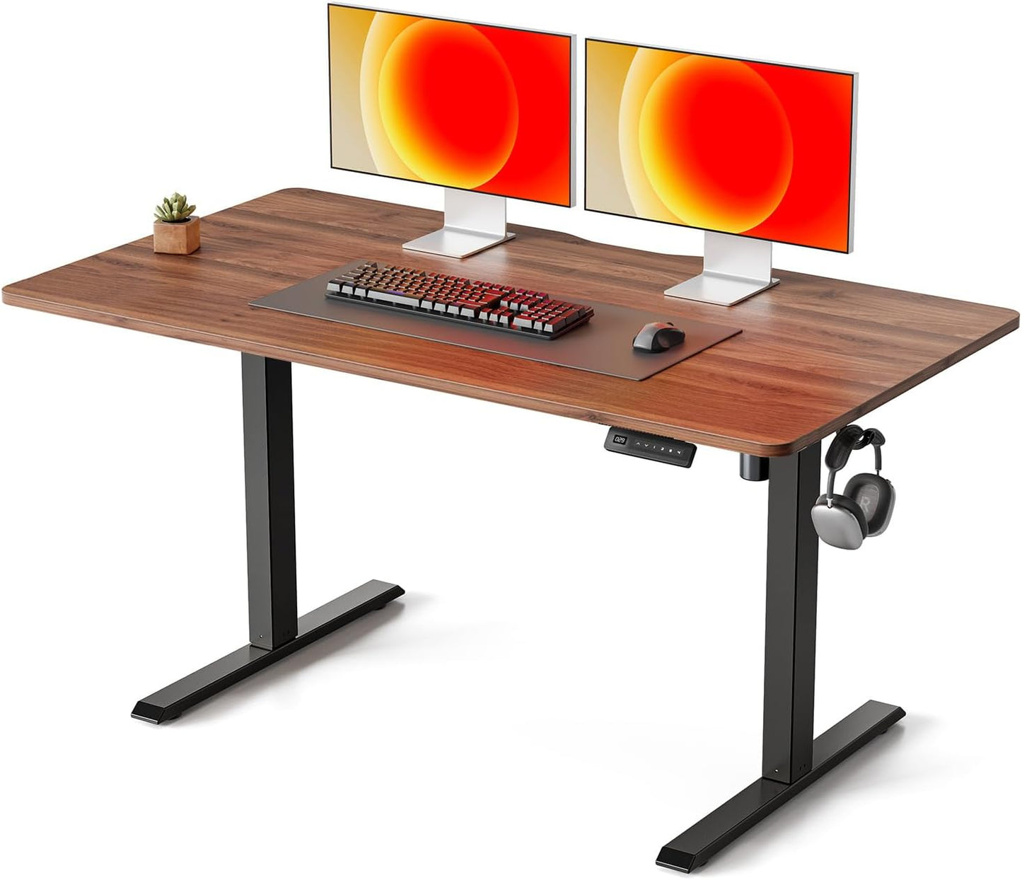 FEZIBO Standing Desk 55-60 Inches Electric Height Adjustable