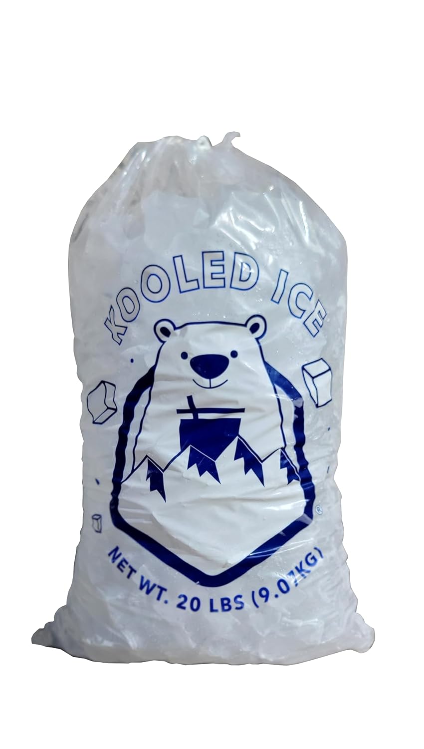 Heavy Duty Ice Bags with Drawstring for Commercial Use - 20 lb Pack
