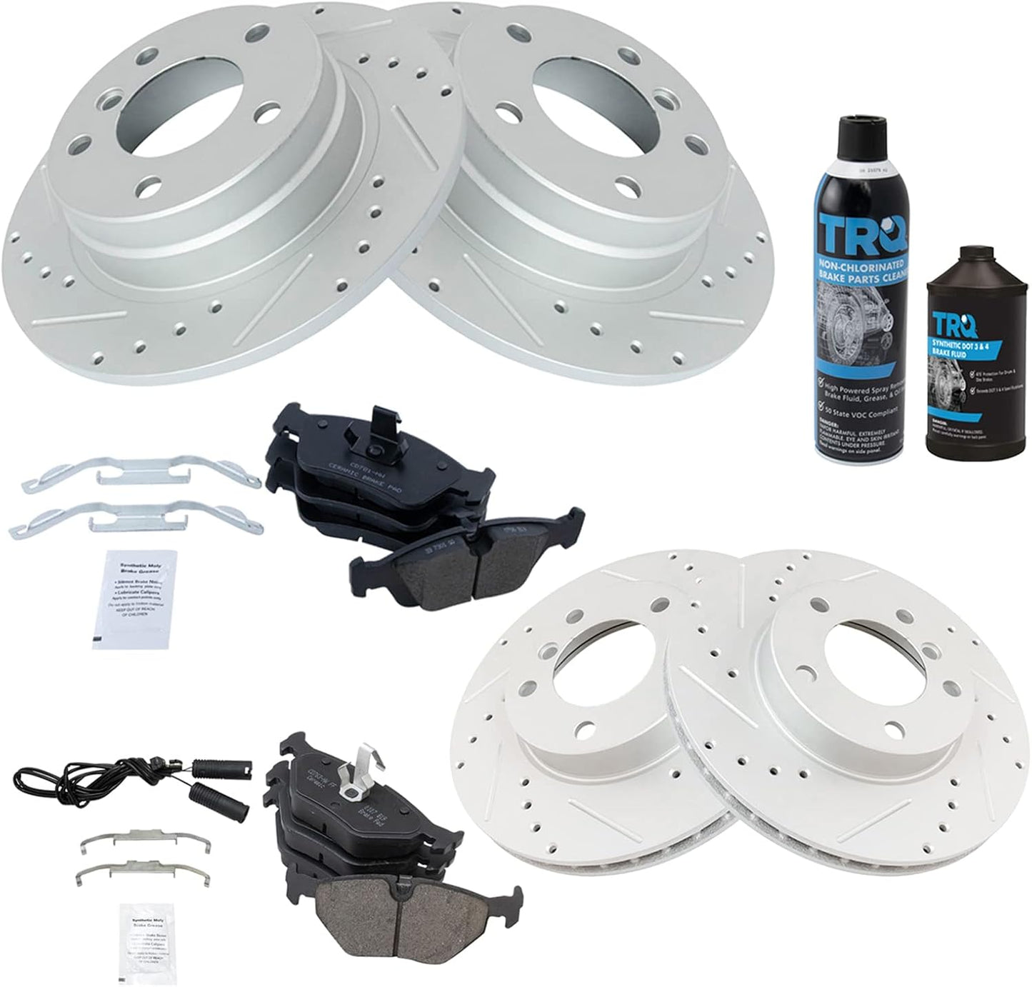 TRQ Performance Brake Pad & Rotor Kit for 1998-1999 BMW 323i