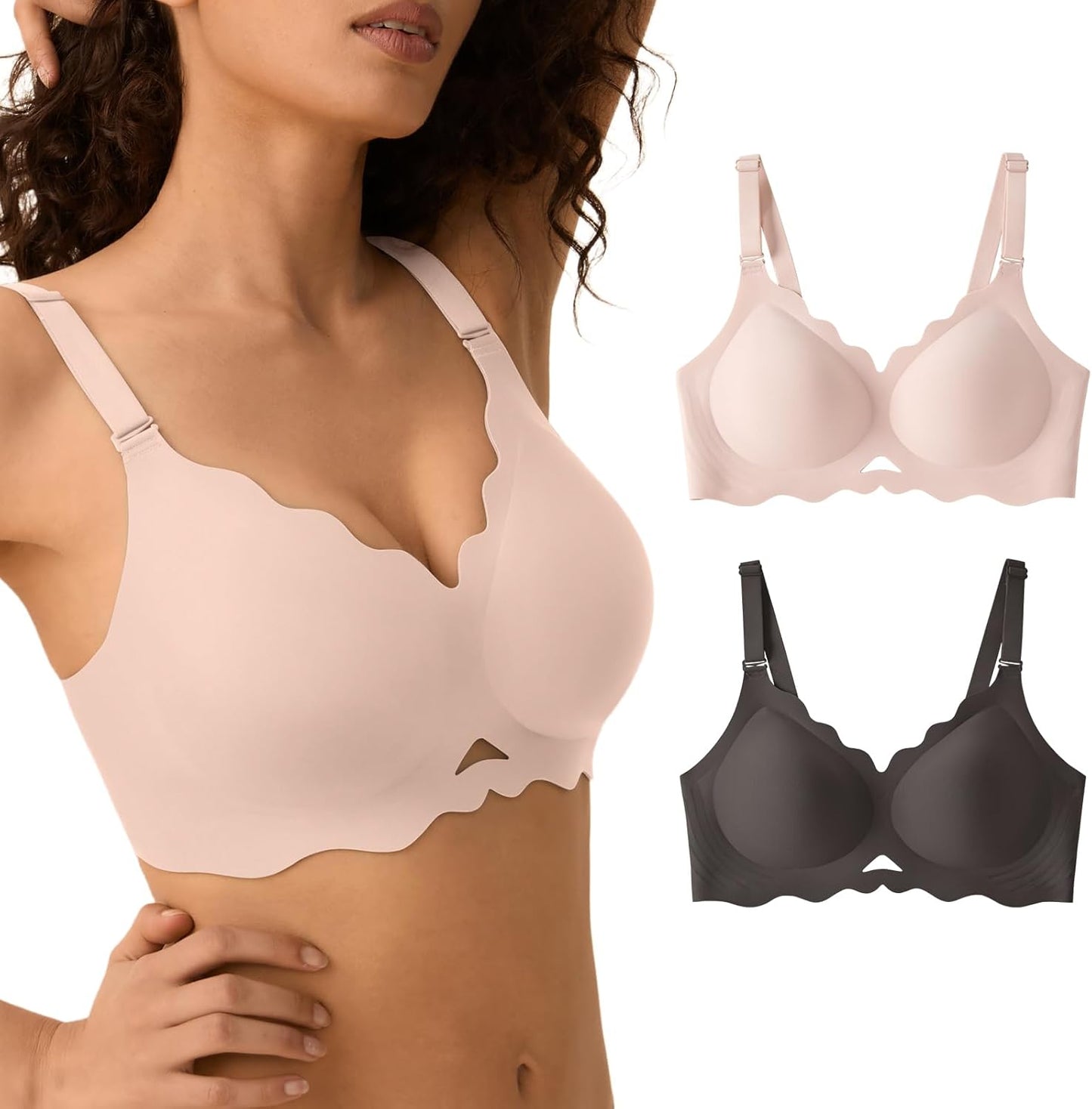 Jelly Bras for Women - Wireless Seamless T-Shirt Bra Comfort