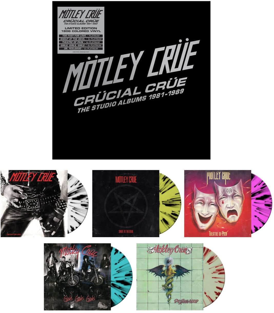 Crucial Crue: The Studio Albums 1981-1989 5 LP Boxset Review
