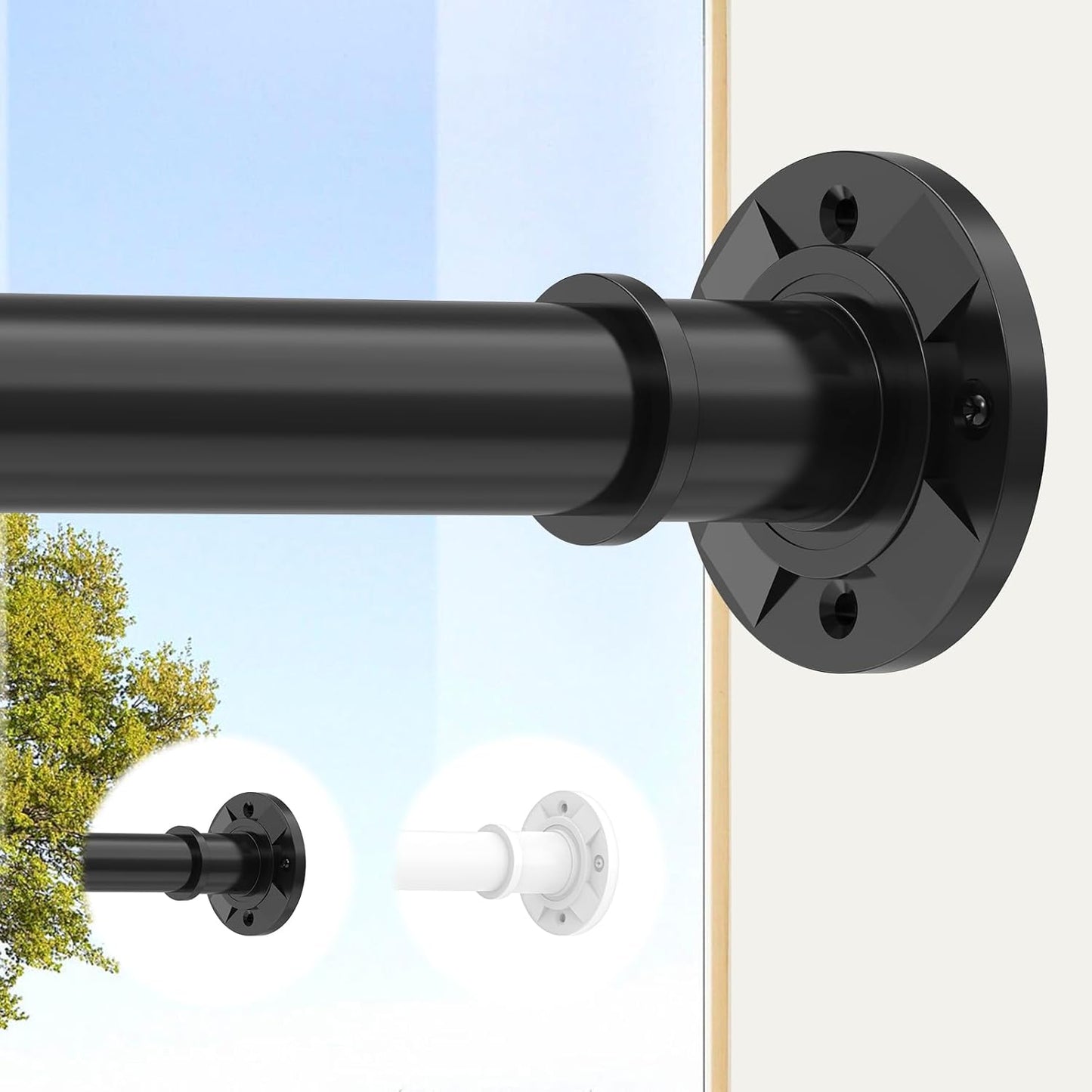 Extra Long Tension Curtain Rod for Outdoor and Indoor Use