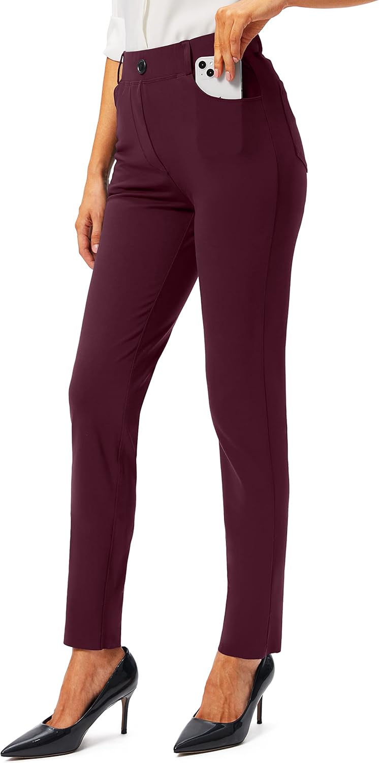 Rammus Womens Yoga Dress Pants with Pockets for Work and Casual
