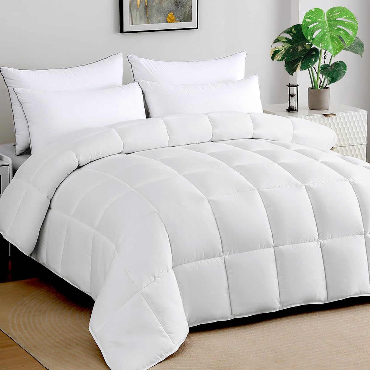 Soft Alaskan King Comforter Extra Large Lightweight Quilted