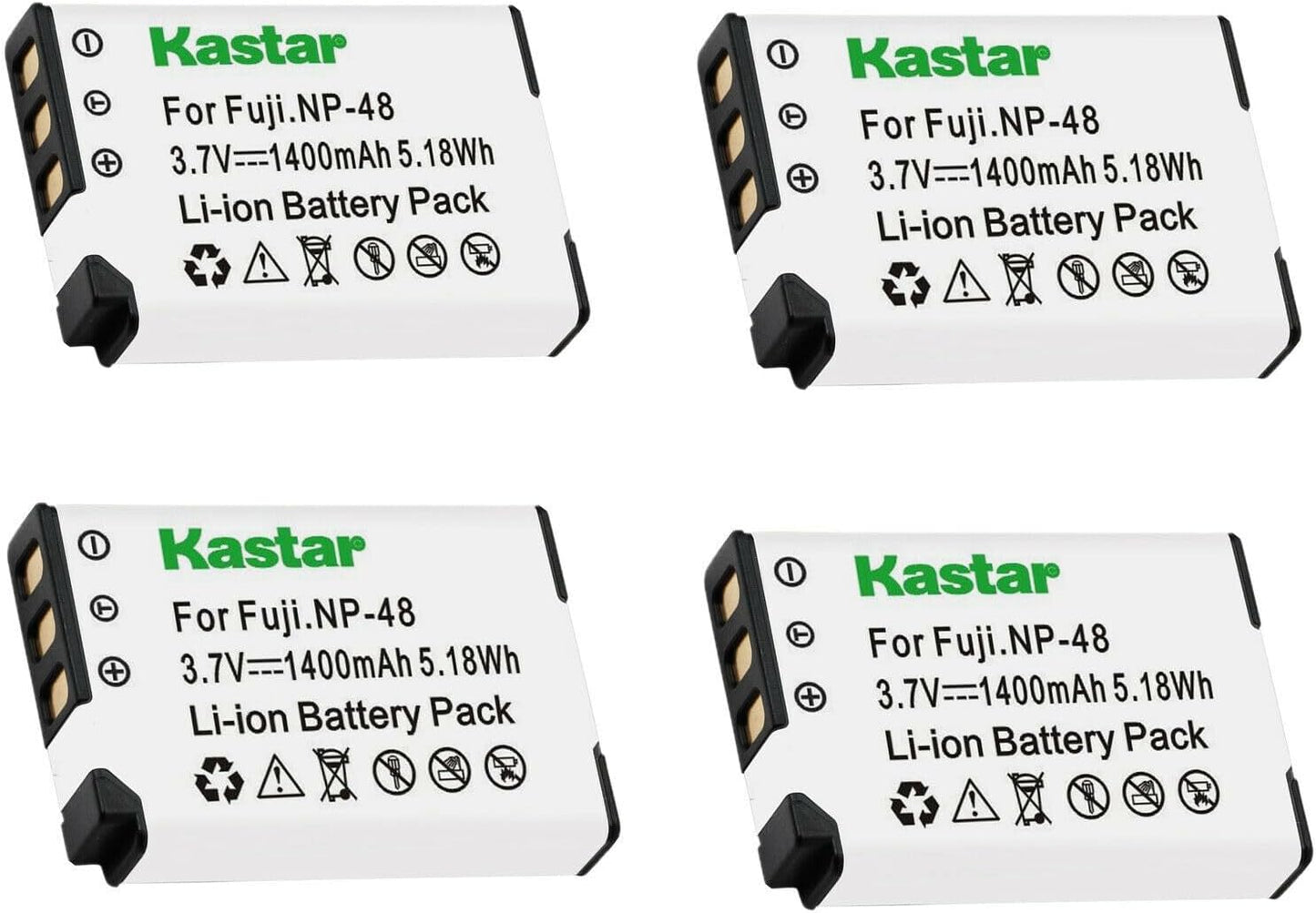 Kastar FNP48 Battery 4-Pack for Fujifilm XQ1 and XQ2 Cameras