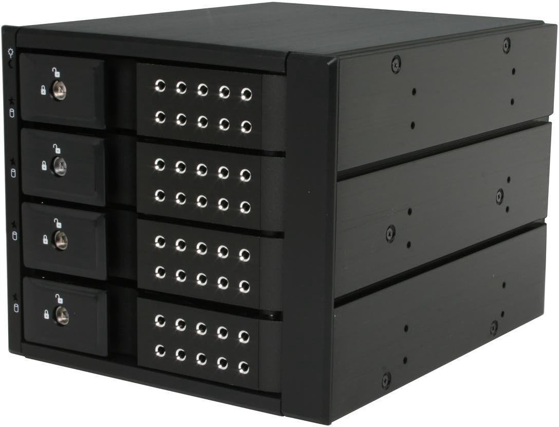 iStarUSA 3x5.25 to 4x3.5 SAS Cage Black Trayless Solution