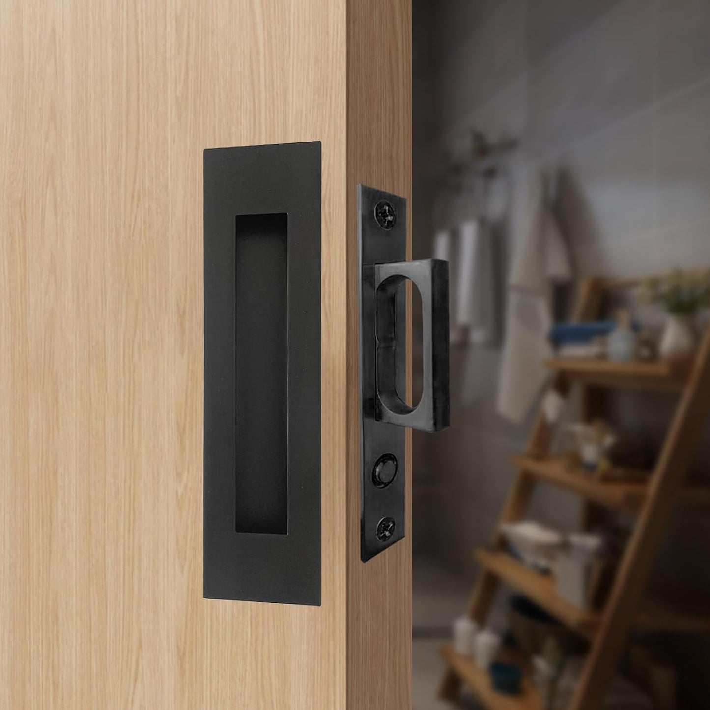 Recessed Finger Flush Pulls for Sliding Closet Doors - 6Inch