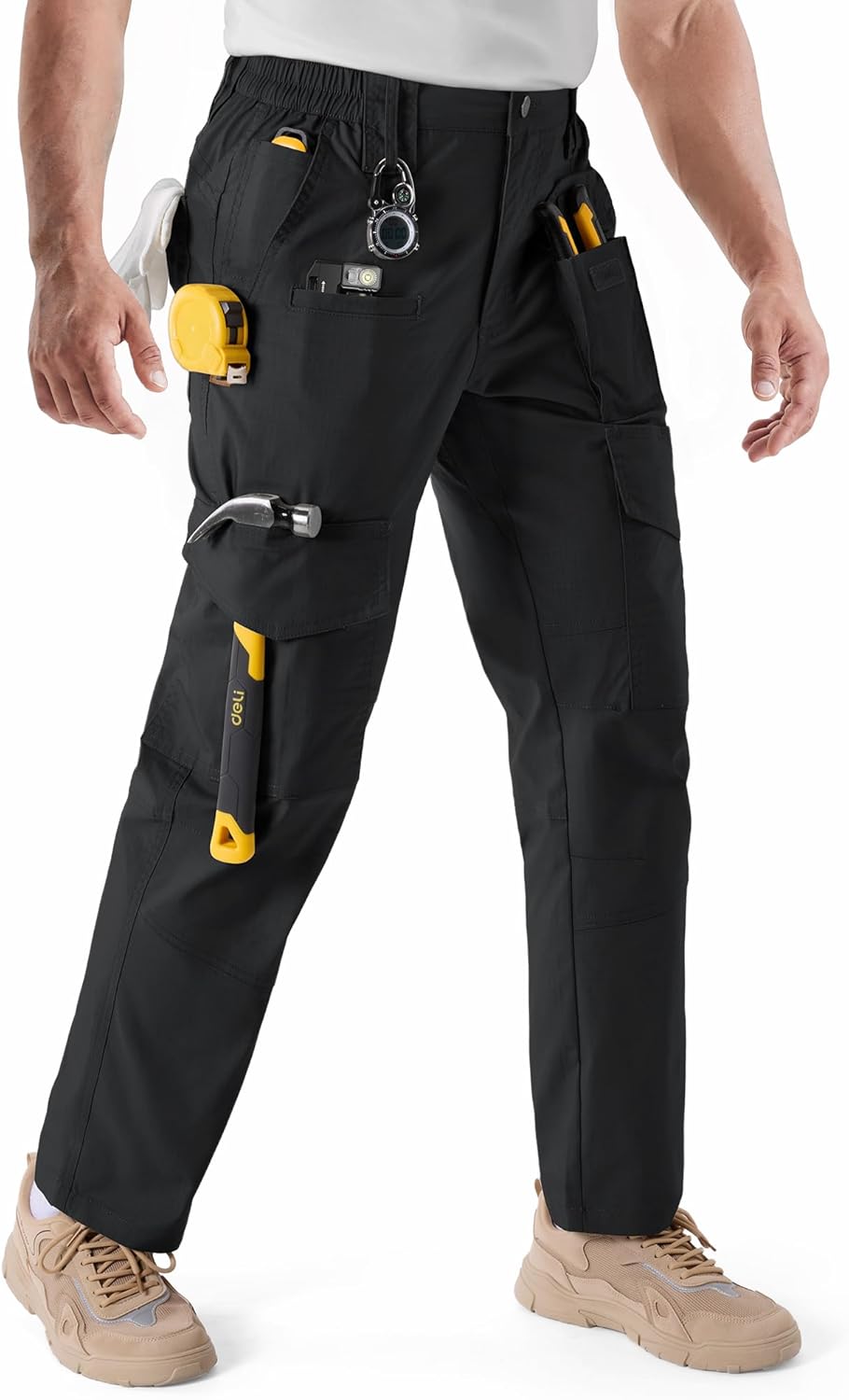 IGOLUMON Men's Stretch Tactical Pants for Outdoor Work and Hiking