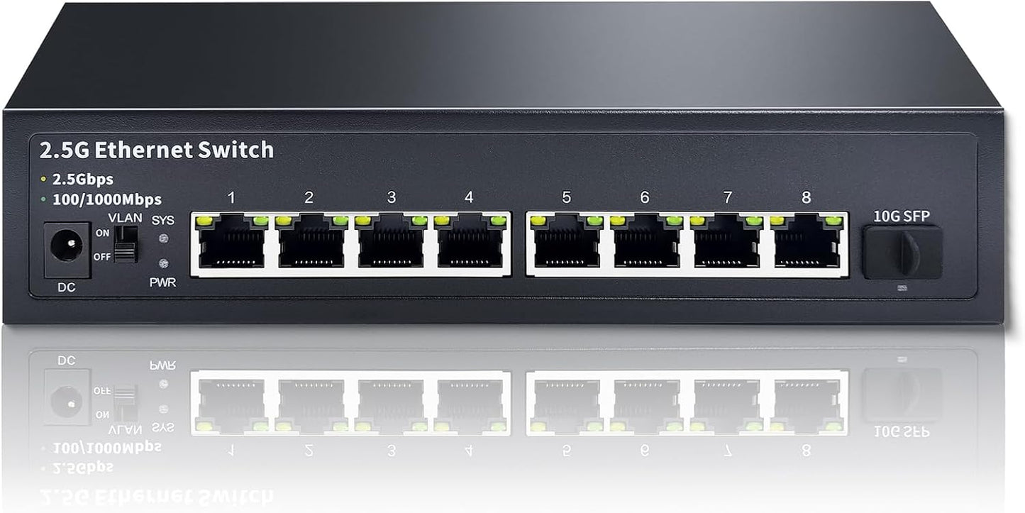 High-Performance 8-Port 2.5G Ethernet Switch for Gaming & NAS