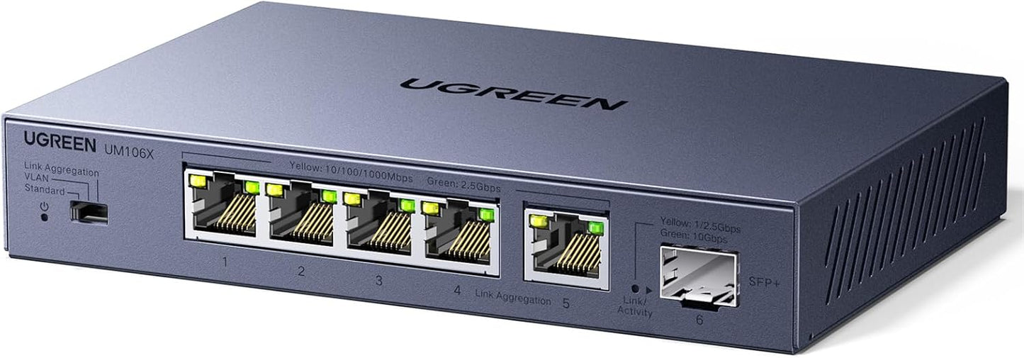 UGREEN 2.5Gb Switch: High-Speed 6-Port Ethernet Solution