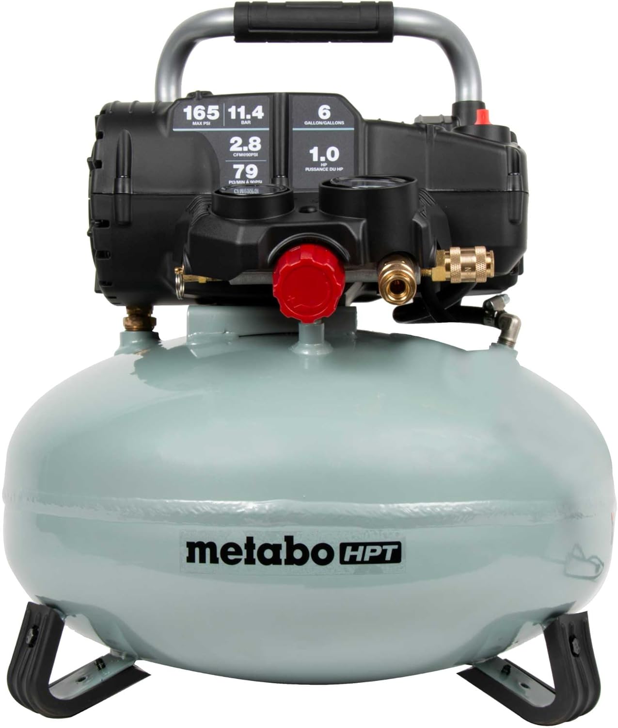 Metabo HPT 6-Gallon Pancake Compressor - Powerful 165 PSI