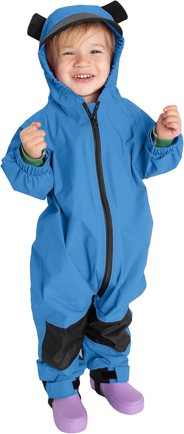 Kids Toddler Rain Suit - Waterproof Coverall for Outdoor Fun