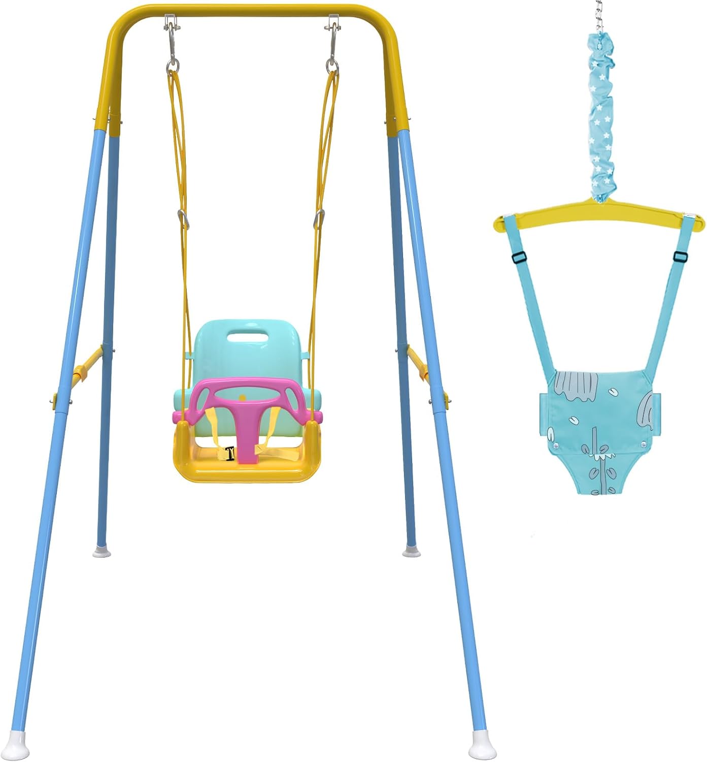 Yozoia 2-in-1 Swing & Jumper: Stable & Portable Fun!