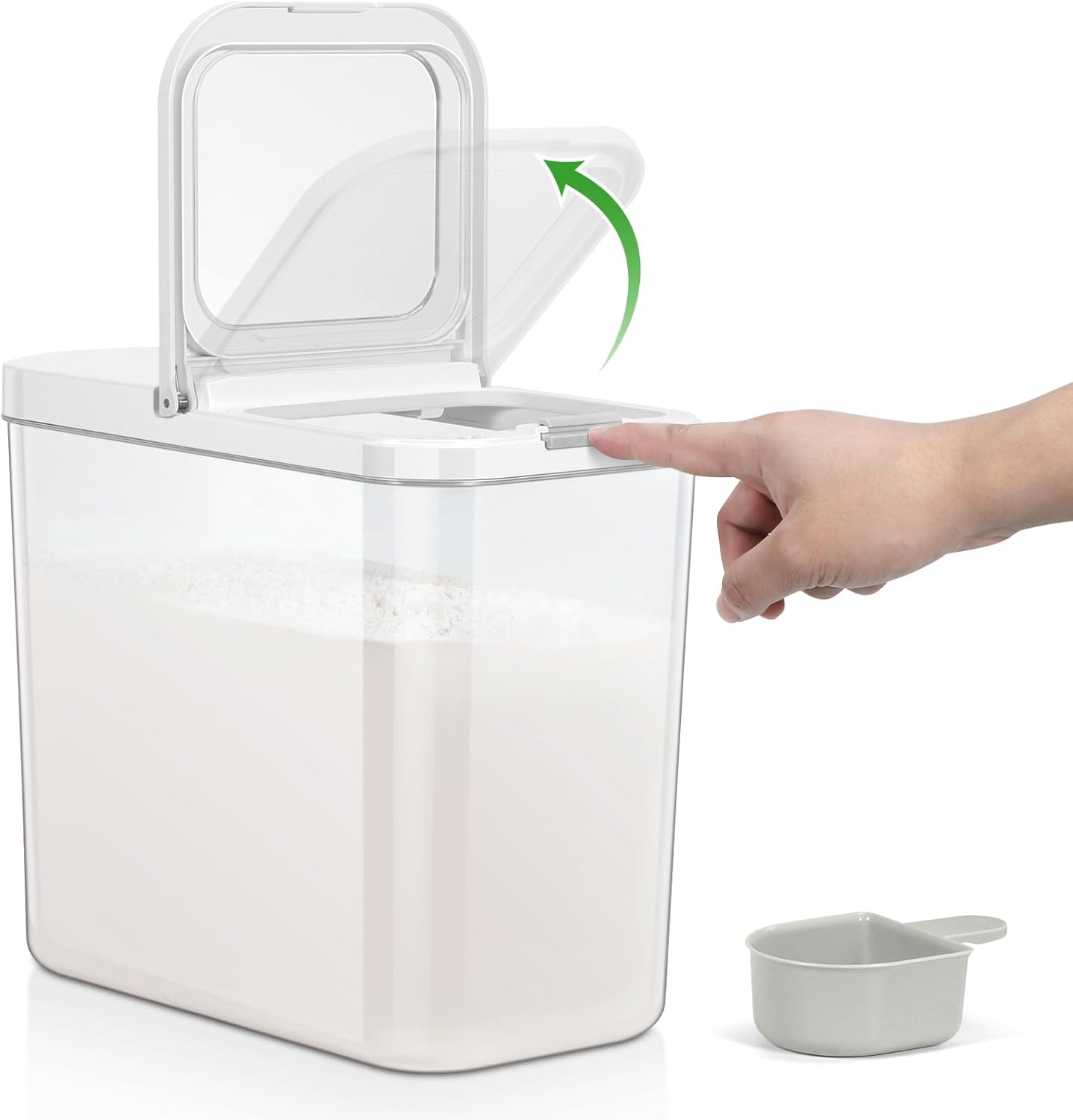 Rice Flour Storage Container - 12.7 Qt for Kitchen Organization